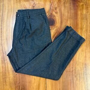 White Sand Men's Pants 52 XL Viscose Pleated Elastic Italy Drawstring Dress EE20